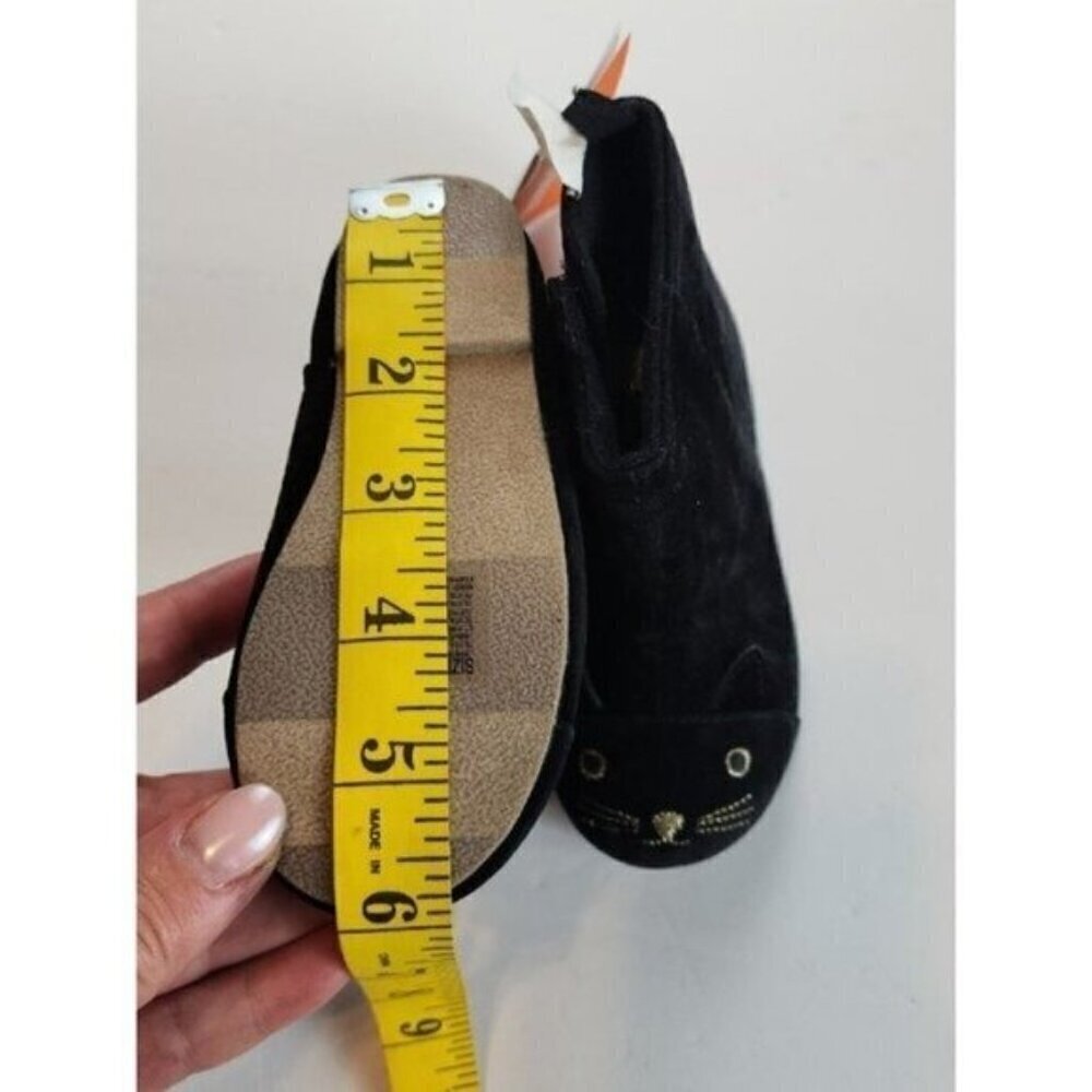 Gymboree sz 7 Toddler Girl Velvety black kitty cat boots New Right Meow - Picture 7 of 7